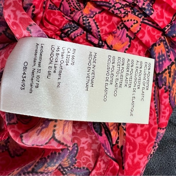 Free People Top Women XL Blouse Floral I Got You Crop Long Sleeve Ruched EE - Picture 7 of 8